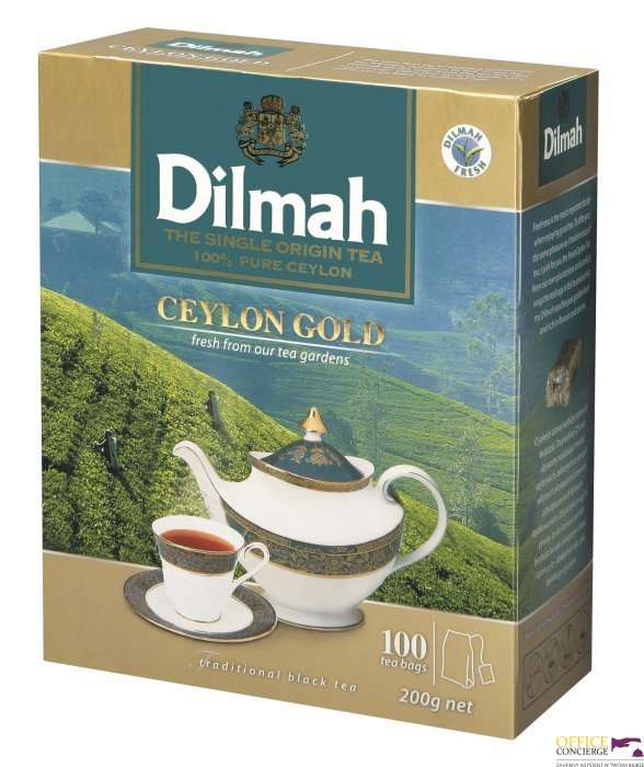 Herbata Ceylon DILMAH GOLD, 100 torebek x 2g saszetki czarna