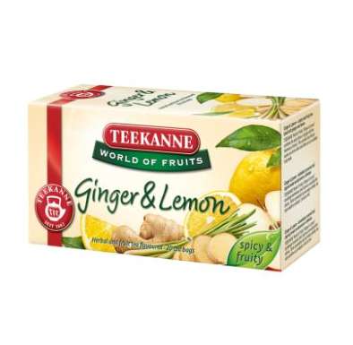Herbata owocowa Teekanne Ginger & Lemon (cytryna z imbirem), 20 torebek