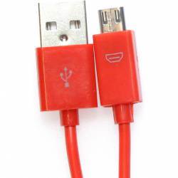 Kabel USB - microUSB OMEGA BAJA 1m 2A czerwony (44342)