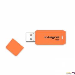 Pamięć USB INTEGRAL 16GB 2.0 NEON ORANGE INFD16GBNEONOR