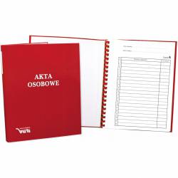 Teczka akt osobowych ABCDE twarda okładka binda wewnętrzna bez treści czerwona 1824-339-138 WARTA