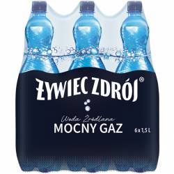 Woda źródlana ŻYWIEC ZDRÓJ 1.5L (6szt) mocno gazowana z kaucją