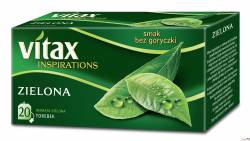 Herbata VITAX INSPIRATIONS zielona, 20 saszetek po 30g z zawieszką