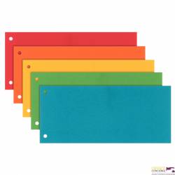 Przekładki kartonowe format 1/3 A4 Esselte, MIX kolorów  (op. 100 szt.) 624450