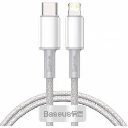 Kabel USB-C -> Lightning 1m 20W pleciony biały BASEUS CATLGD-02