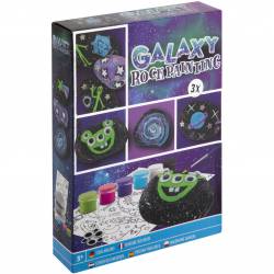 Zestaw do malowania kamieni GALAXY (3x Kamień, 6x Farbka, 1x Pędzelek, 1x arkusz z szablonami) 200058 MOXY