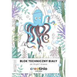 Blok techniczny A4 10k 170g biały CREATINIO 400176667 TOP 2000
