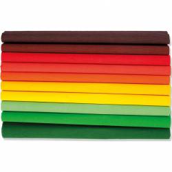 Bibuła marszczona 25 x200cm - JESIEN - MIX 10 kolorów, 10 rolek, Happy Color