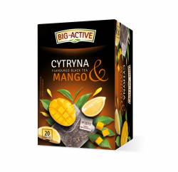 Herbata Big-Active Herbata czarna - CYTRYNA I MANGO, 20 torebek z zawieszką