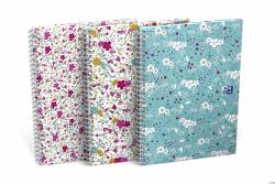 Kołonotatnik OXFORD FLORAL B5 60k 90g linia 400094959