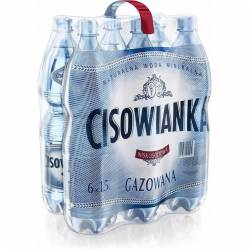 Woda mineralna CISOWIANKA 1.5L (6szt) gazowana z kaucją