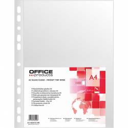 Koszulki na dokumenty , PP, A4, krystal, 50mikr., 100szt., typu OFFICE PRODUCTS 21142415-90