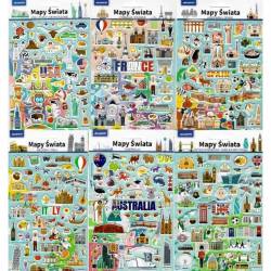 Naklejki edukacyjne MAPY ŚWIATA AVANTI