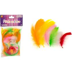 Piórka 4-8 cm, mix kolorów pastelowych (50 szt.) P-3295 ALIGA