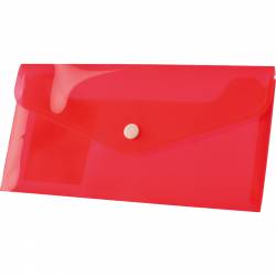 Koperta PP na zatrzask DL czerwona BT612-C TETIS