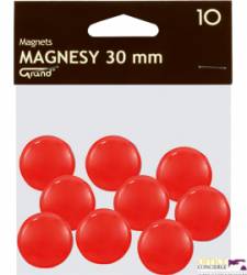Magnesy 30mm GRAND czerwone  (10)^ 130-1695