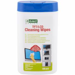Chusteczki D.RECT do czyszczenia ekranów TFT/LCD 100sztuk 110276