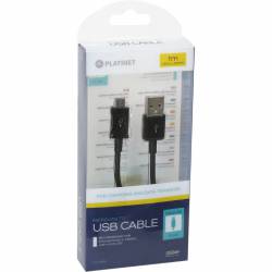 Kabel USB - microUSB PLATINET MUD 1m 2A czarny (42868)