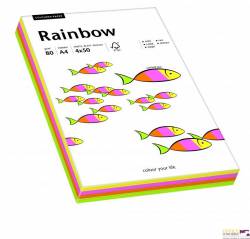 Papier xero kolorowy RAINBOW mix pastelowy 100ark 88043187