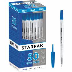 Długopis ze skuwką cristal niebieski 144357 STARPAK