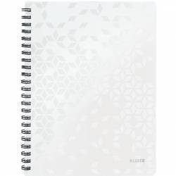 Kołonotatnik LEITZ WOW A4 80k PP kratka biały 46380001