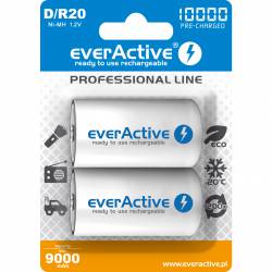 Akumulatorek Ni-MH EVERACTIVE Professional Line D/HR20 9000mAh blister (2szt)