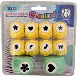 Zestaw kreatywny 3 ASTRA Creativo 10szt. dziurkacze 10mm 8szt., 18mm 2szt. 334025903