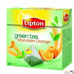 Herbata LIPTON PIRAMID green tea 20 torebek, zielona mandarynka pomarańcza