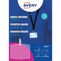 Holder na identyfikatory 60x90mm ze smyczą (10 sztuk+16 wkładów) 4825 AVERY