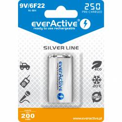 Akumulatorek Ni-MH EVERACTIVE Silver Line 6F22 9V 200mAh blister