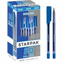 Długopis ze skuwką MOLINE niebieski 352881 STARPAK