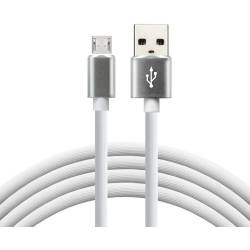 Kabel USB - microUSB EVERACTIVE 1m 2,4A biały (CBS-1MW)