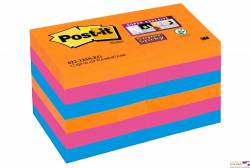 Bloczki 3M POST-IT 51x51mm BANGKOK 12x90 kartek, Super Sticky 70005252104