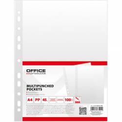 Koszulki krystaliczne na dokumenty PP A4 45mikr. (100szt.) 21142315-90 OFFICE PRODUCTS