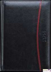Kalendarz B6 LUX książkowy (L4), 11 - grafit melange/ wstawka 117 x 165 mm TELEGRAPH
