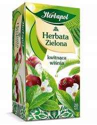 Herbata zielona HERBAPOL kwitnąca wiśnia 20 torebek