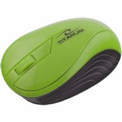 Mysz bezprzew. TITANUM OPT. USB neon zielona TM115G