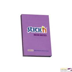 Bloczek STICK"N 76X51mm fioletowy neon 100k 21208 STICK"N