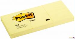 Bloczki 3M POST-IT 653 38x51mm żółte 3x100 kartek FT510060476