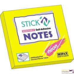 Bloczek STICK"N 127x76mm zielony neon 100k 21171 STICK"N