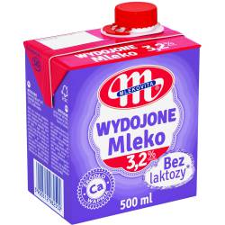Mleko MLEKOVITA WYDOJONE UHT bez laktozy 3,2% 0.5L