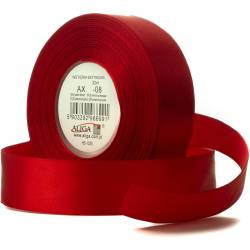 Wstążka satynowa czerwona -08 12mmx32m Aliga AX12-08