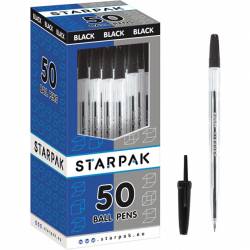 Długopis ze skuwką cristal czarny 144362 STARPAK