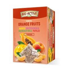 Herbata Big-Active Orange Fruits owocowa, mango, brzoskwinia, mandarynka i papaja, 20 torebek
