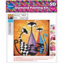 Mozaika diamentowa 5D KOTY 20x20cm CENTRUM 0452-6301-92