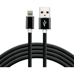 Kabel USB - Apple Lightning EVERACTIVE 150cm, 2,4A, czarny
