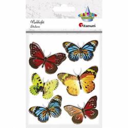 Naklejka dekoracyjna 3D motyle  (6) SET2 362067 TITANUM