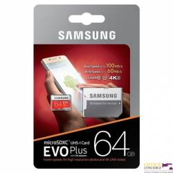 Pamięć microSD SAMSUNG 64GB MicroSDXC Class 10 Evo Plus + adapter