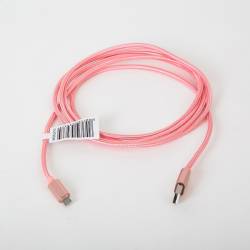 Kabel USB - microUSB OMEGA IGUANA 1m jasny różowy (43934)