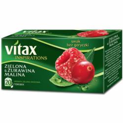 Herbata VITAX INSPIRATIONS zielona żurawina i malina 20tb*2g